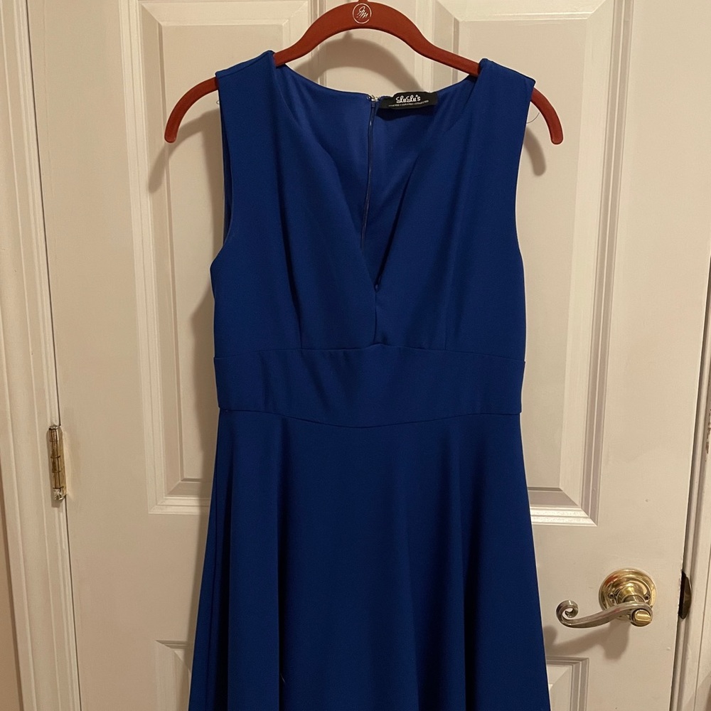 Lulus For All Time Cobalt Blue Dress